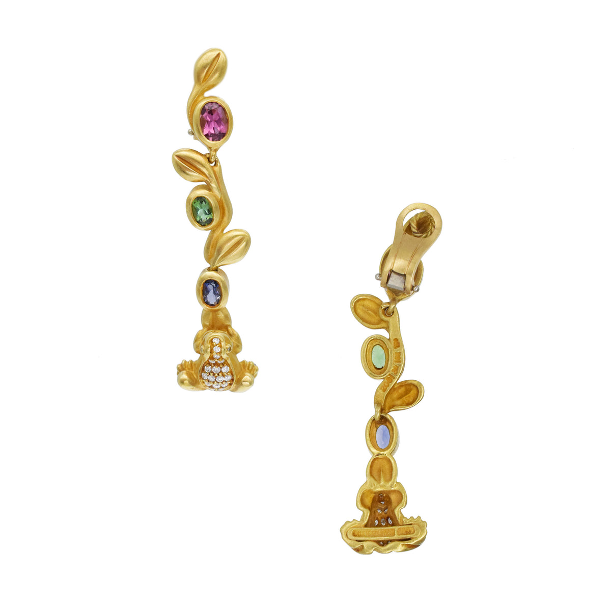 Kieselstein-Cord 'Midsummer Night's Dream' collection necklace and earrings suite in 18k yellow gold