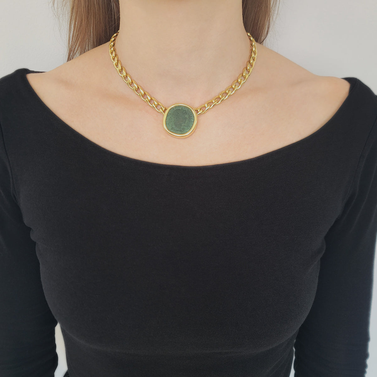 Bulgari Monete Ancient Coin Necklace In 18k Yellow Gold