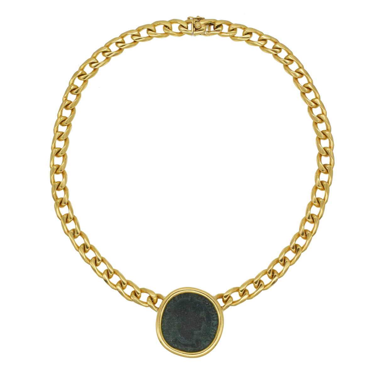 Bulgari Monete Ancient Coin Necklace In 18k Yellow Gold
