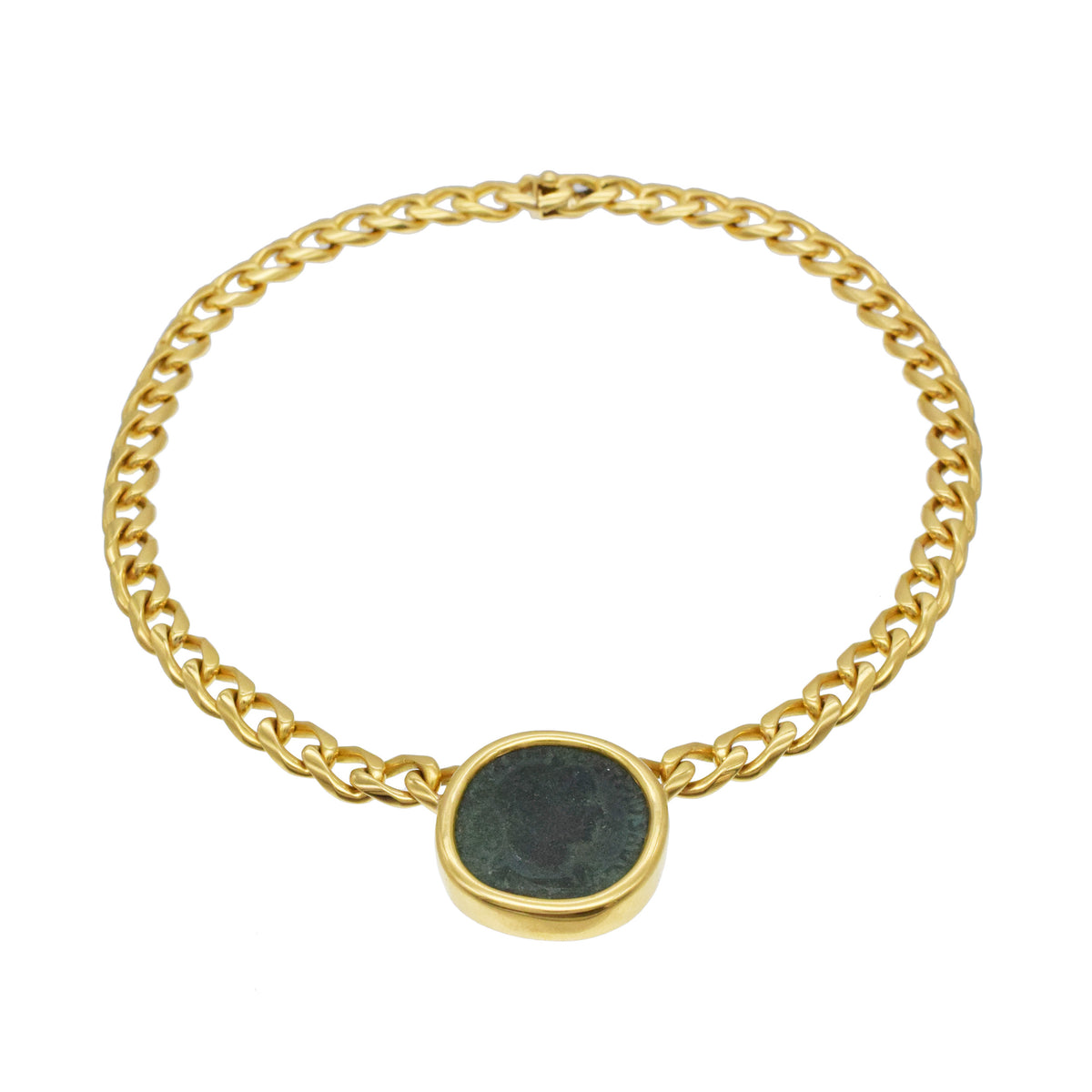 Bulgari Monete Ancient Coin Necklace In 18k Yellow Gold