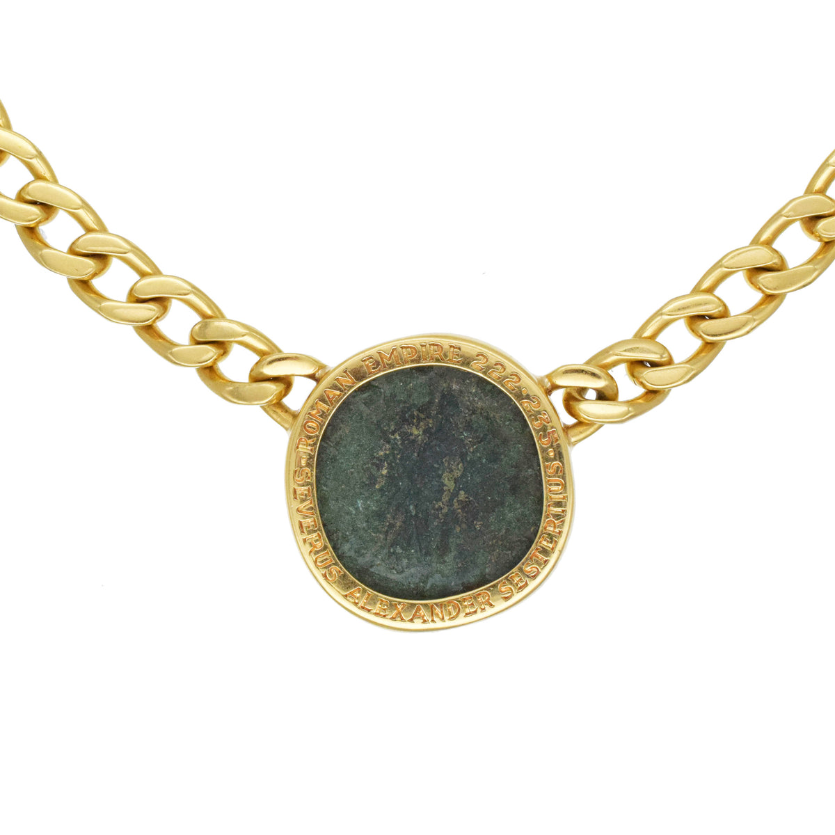 Bulgari Monete Ancient Coin Necklace In 18k Yellow Gold