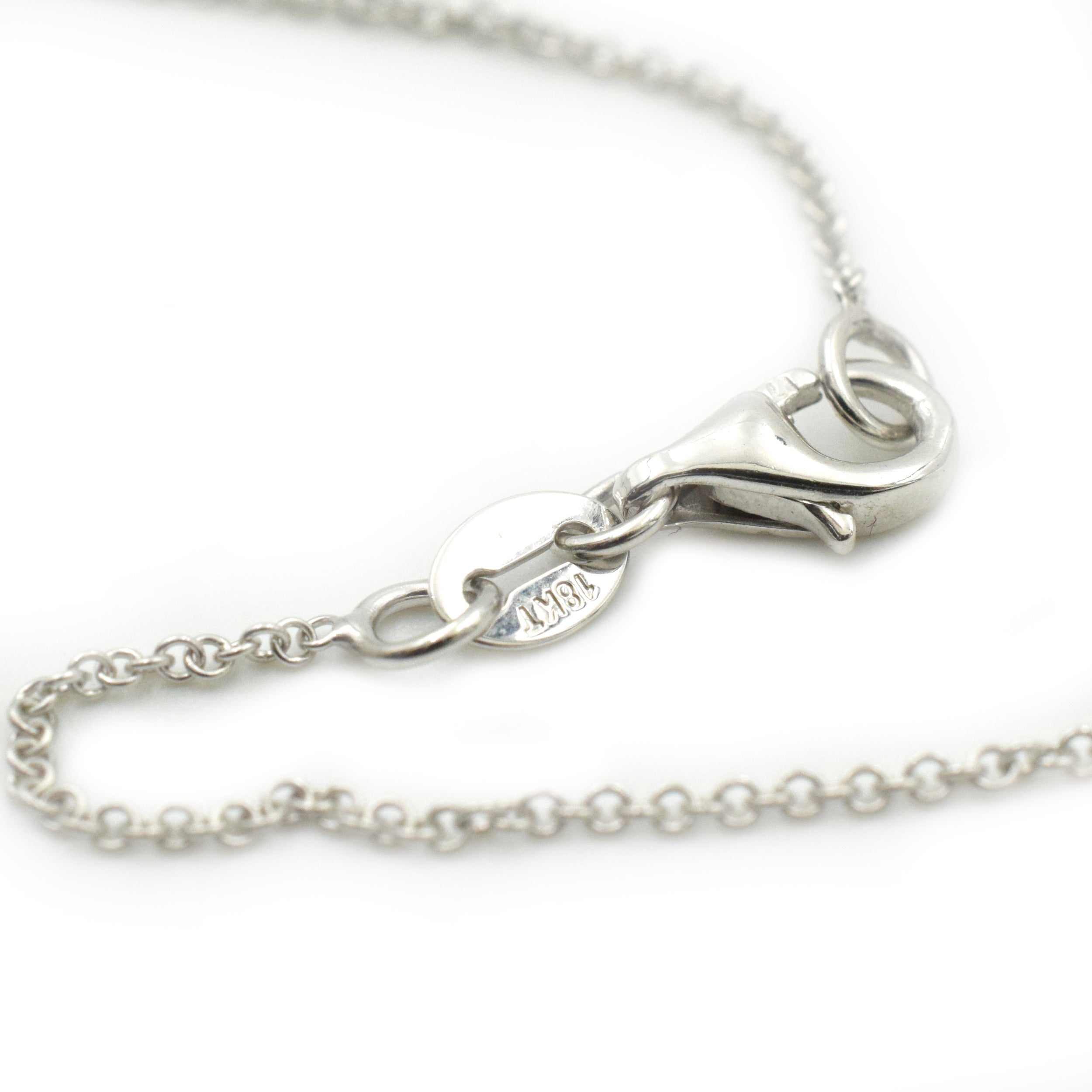 Diamond Pendant / Necklace In 18k White Gold