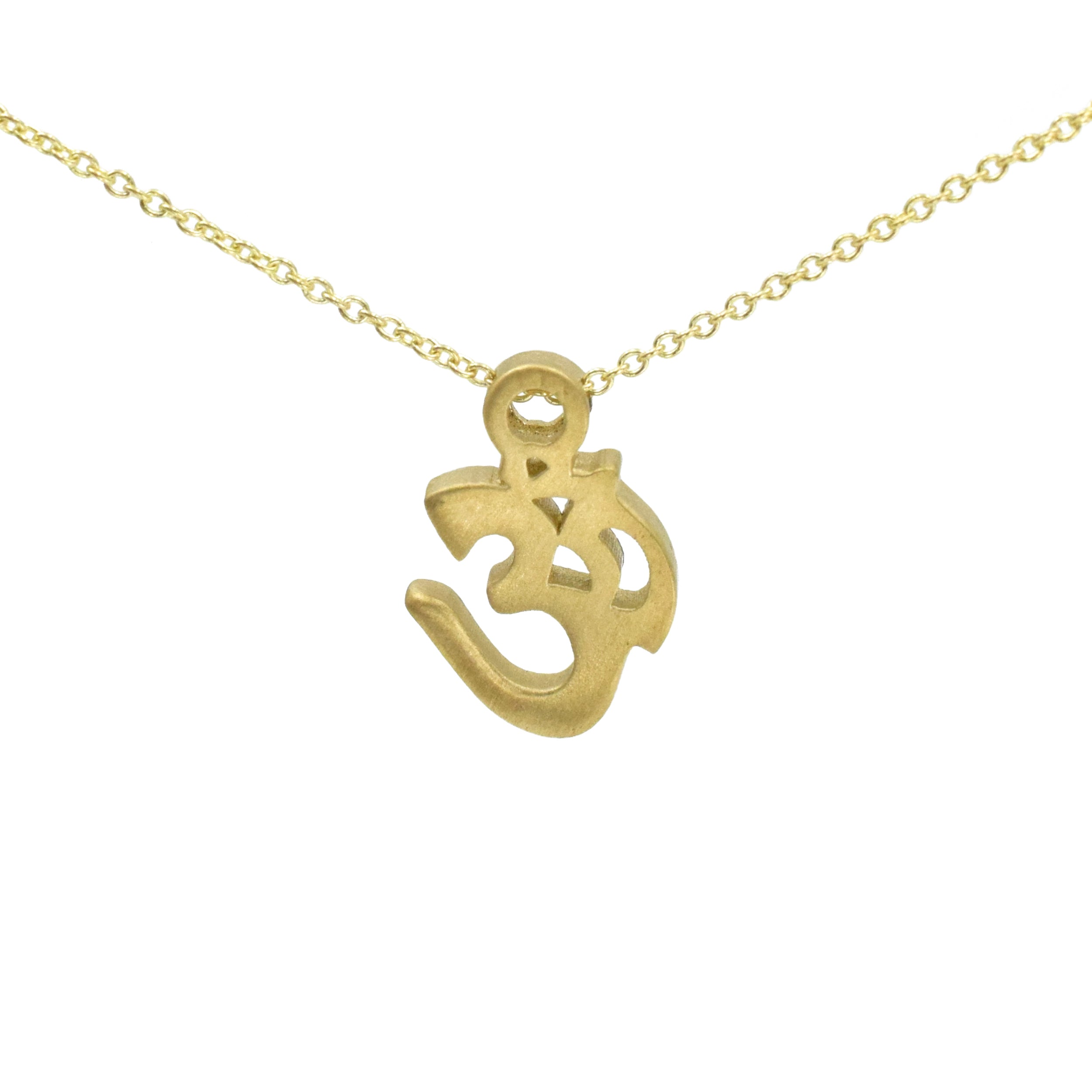 "OM" symbol pendant in 14k yellow gold