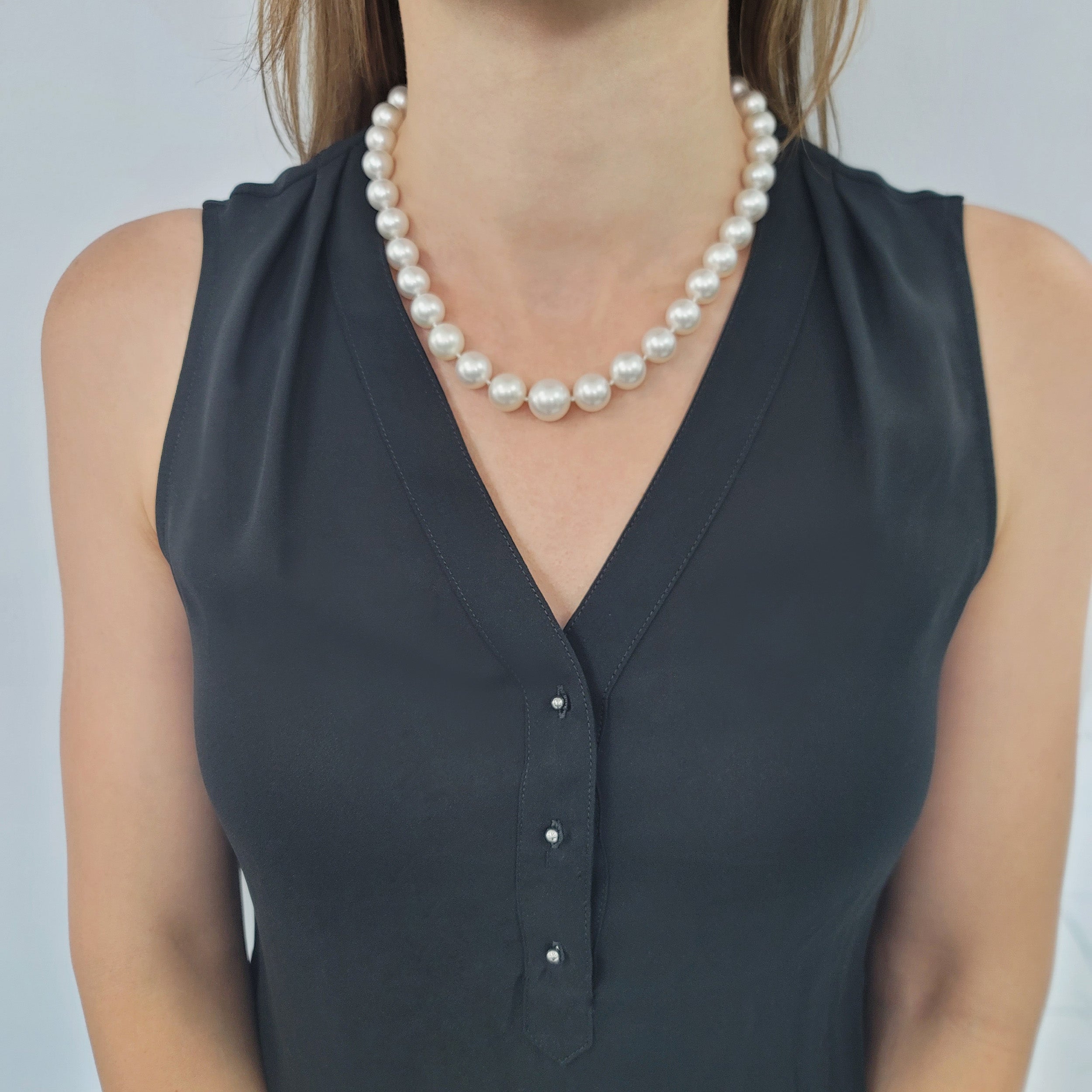 Tiffany & Co. South Sea Pearl Necklace with Diamond Clasp