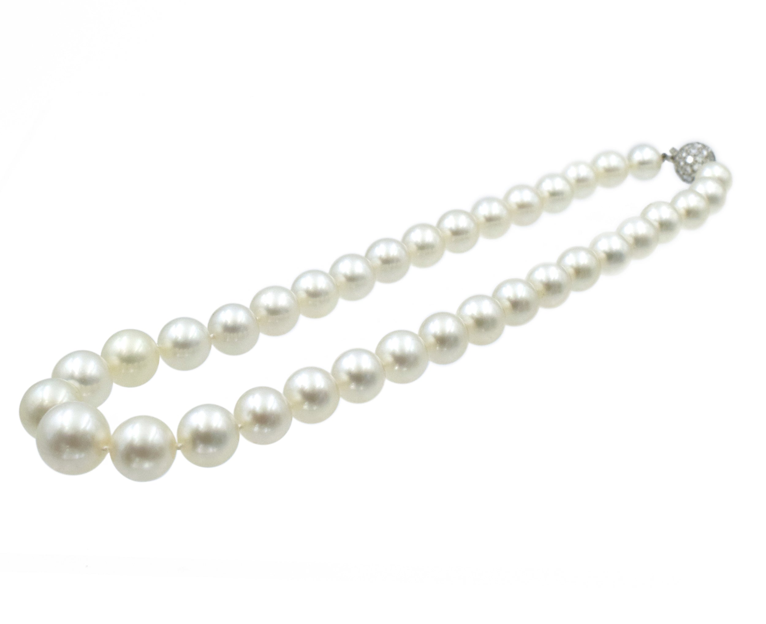 Tiffany & Co. South Sea Pearl Necklace with Diamond Clasp