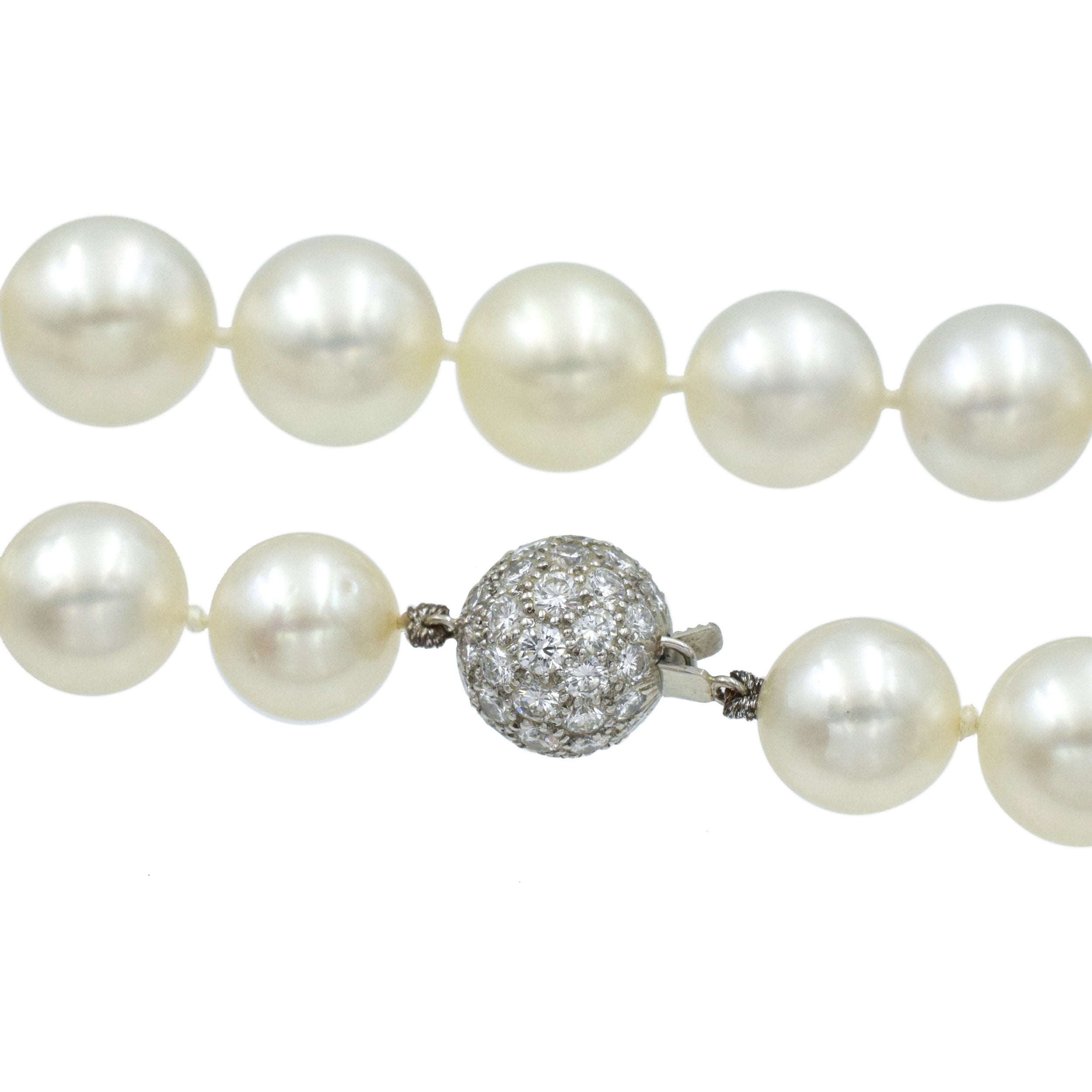 Tiffany & Co. South Sea Pearl Necklace with Diamond Clasp