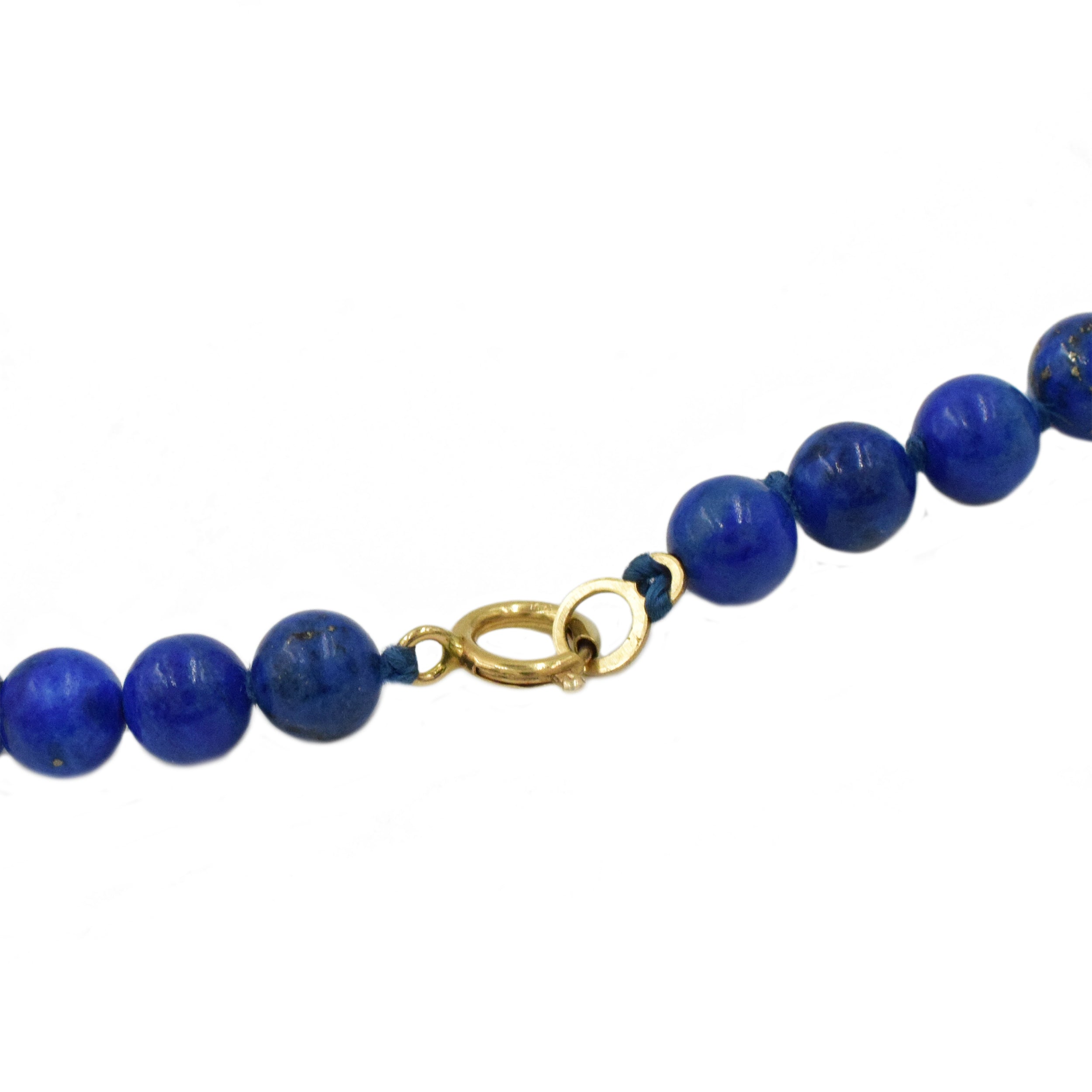 Lapis Lazuli, Pearl And 14k Yellow Gold Bead Necklace