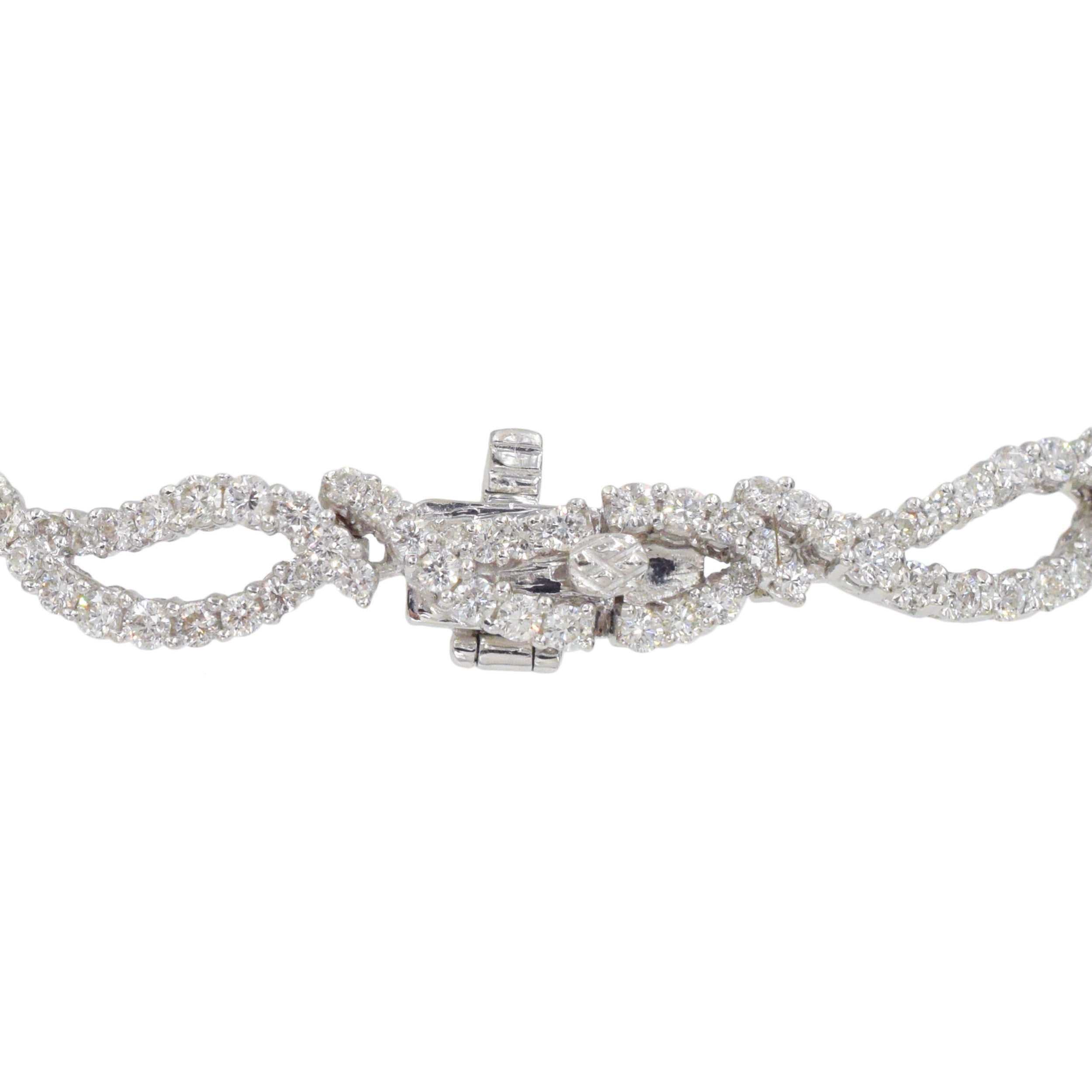 17.00ct Diamond Necklace In 18k White Gold