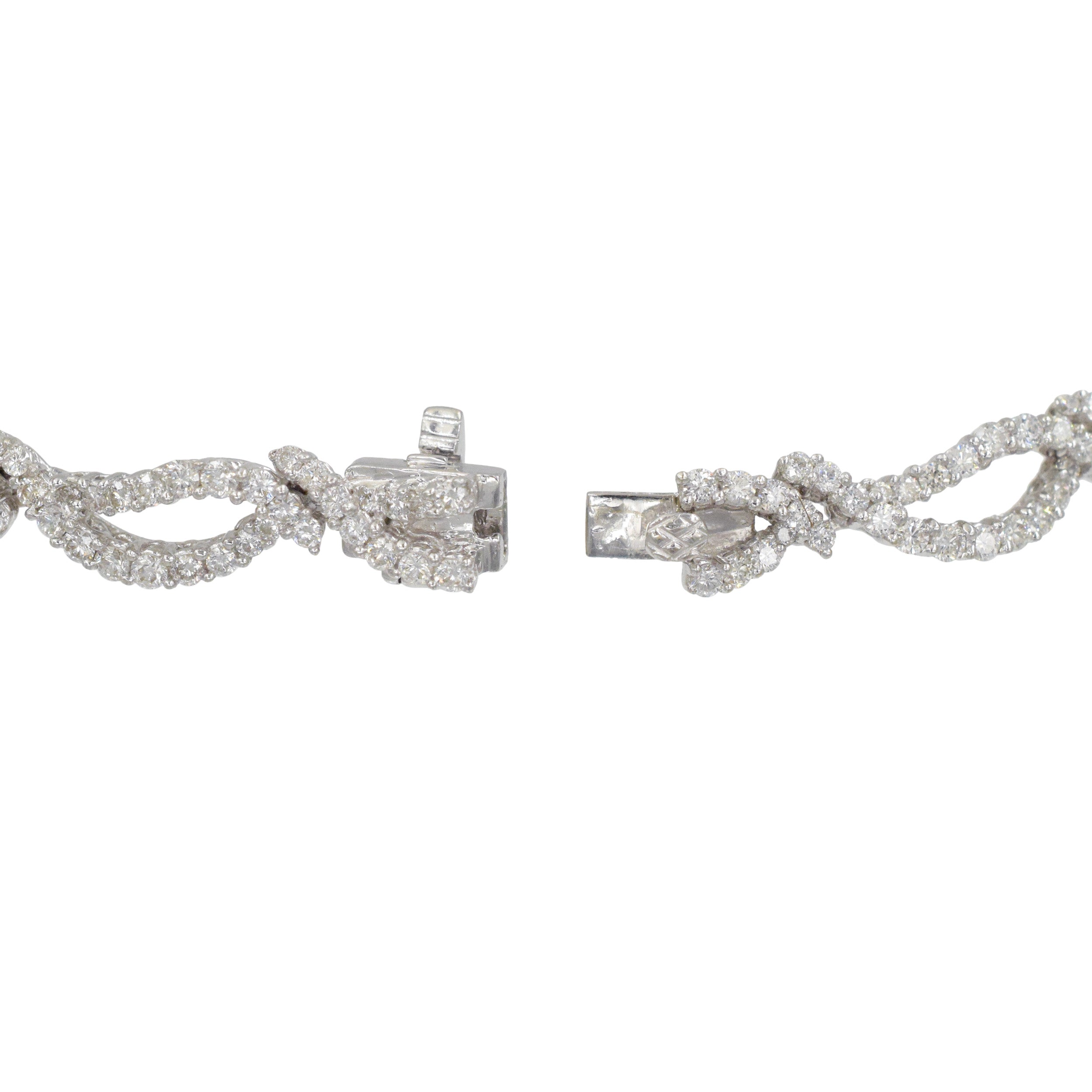 17.00ct Diamond Necklace In 18k White Gold