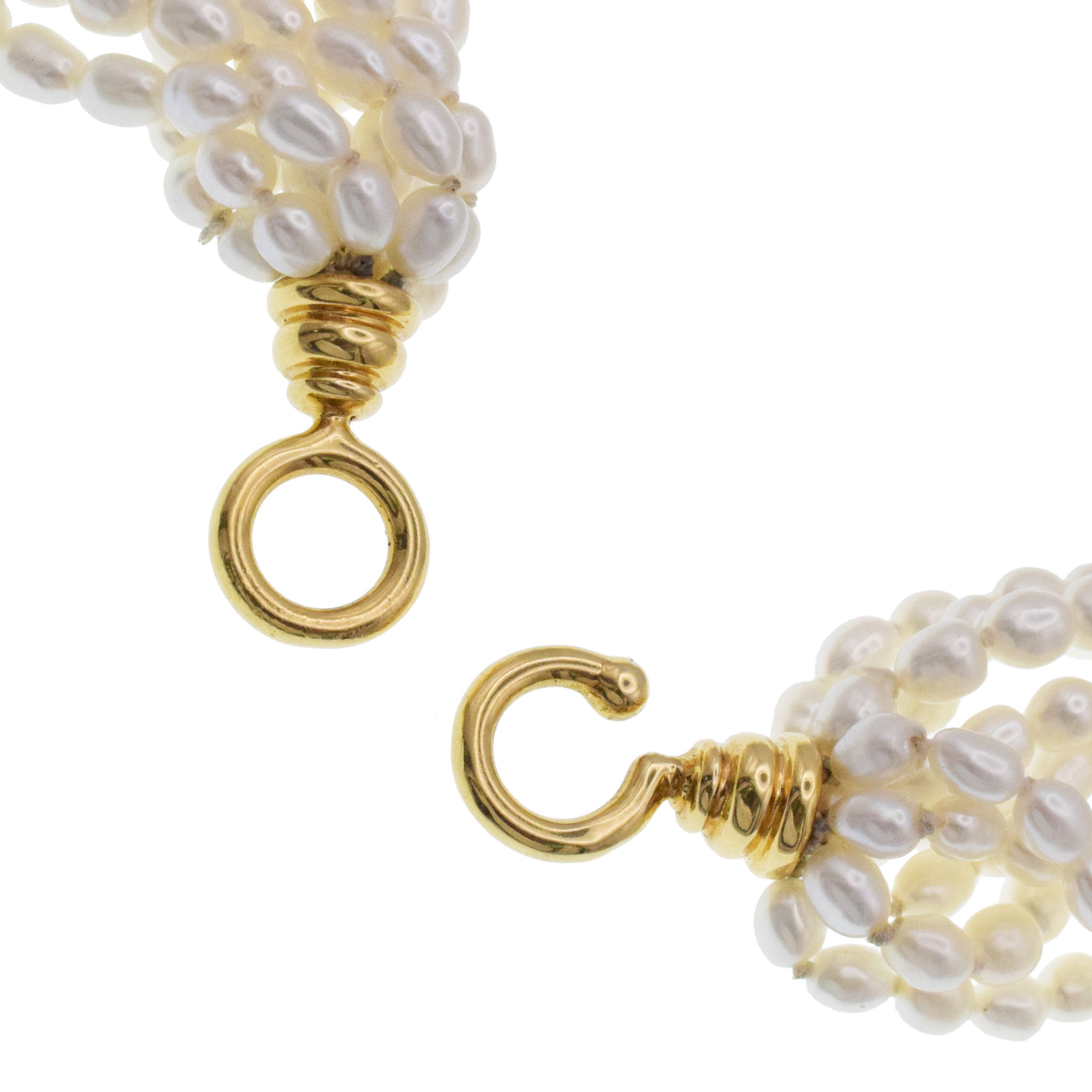 Tiffany&Co. Paloma Picasso Multi-Strand Pearl Necklace With 18k Gold Clasp