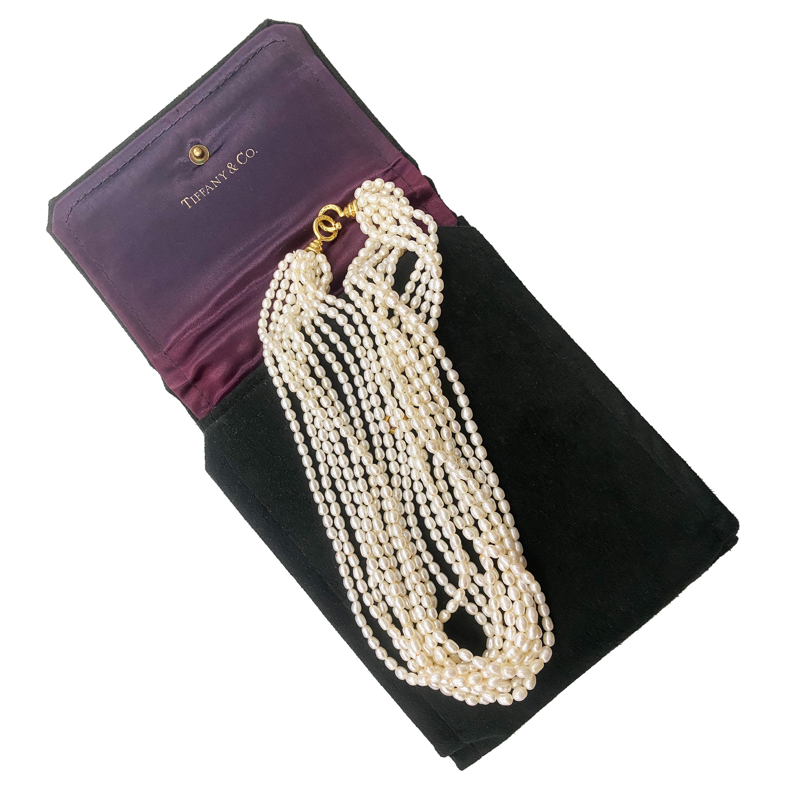 Tiffany&Co. Paloma Picasso Multi-Strand Pearl Necklace With 18k Gold Clasp