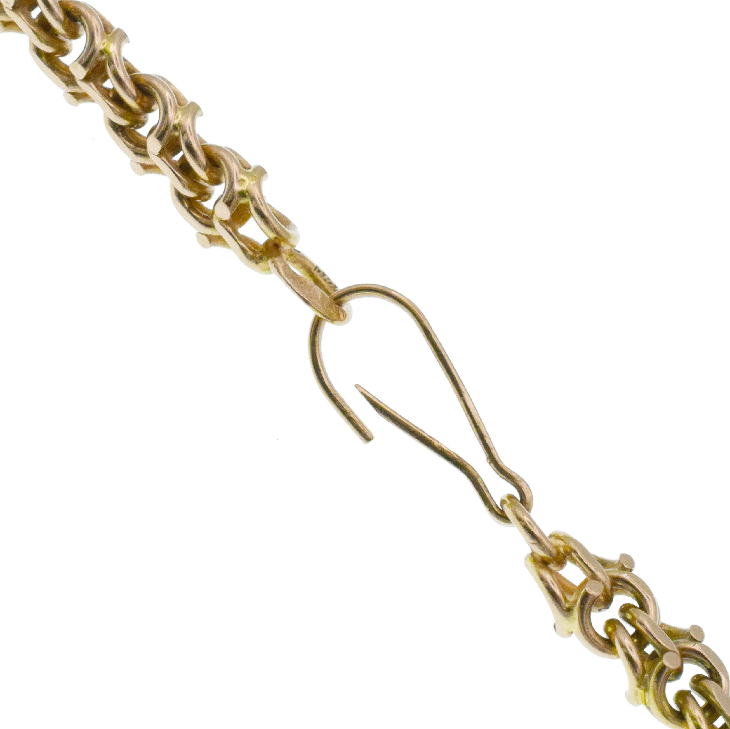 1940's 14k rose gold interlocked link chain