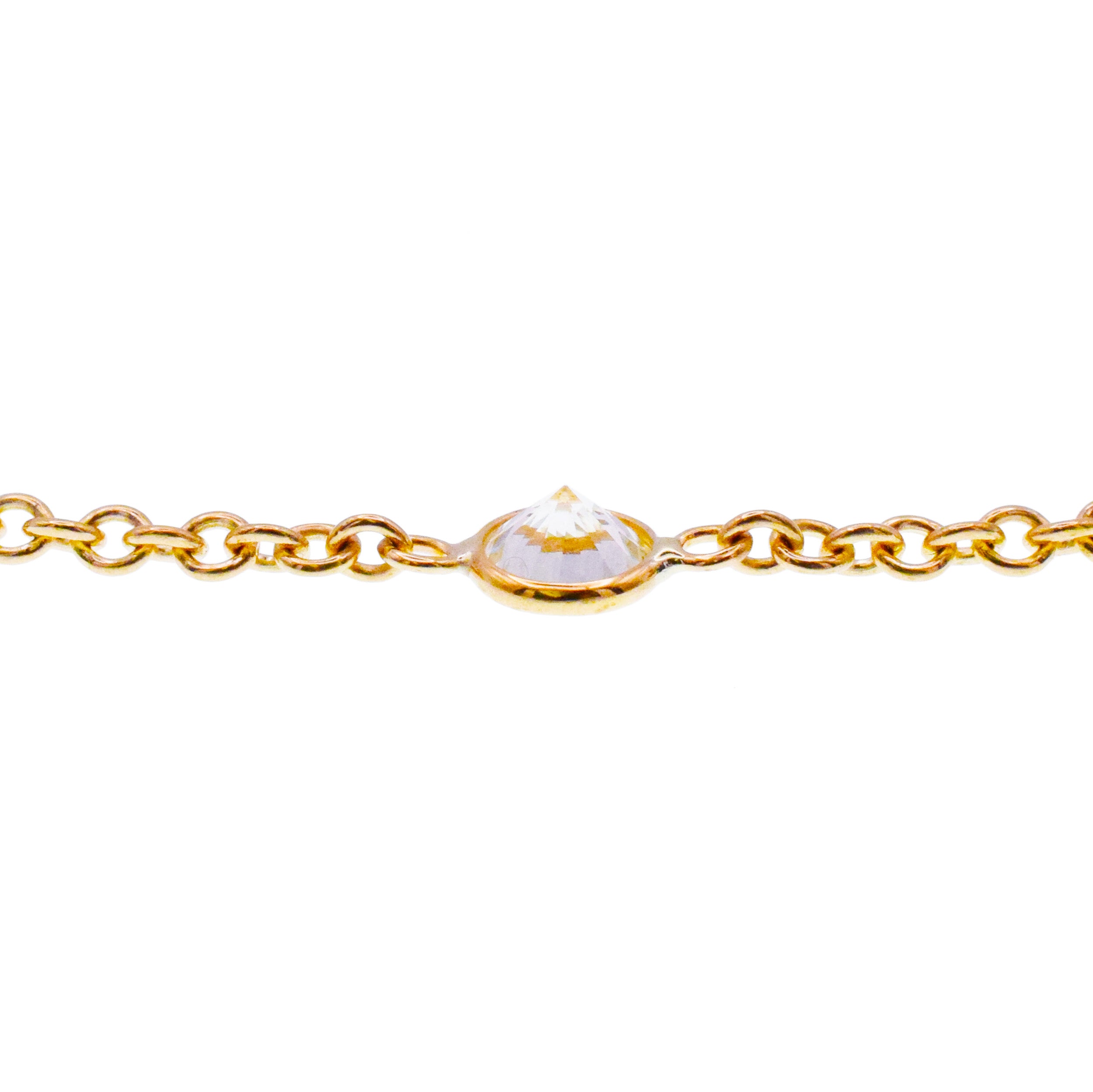 2.07ct Five Stone Diamond By Yard Necklace In 18k Yellow Gold
