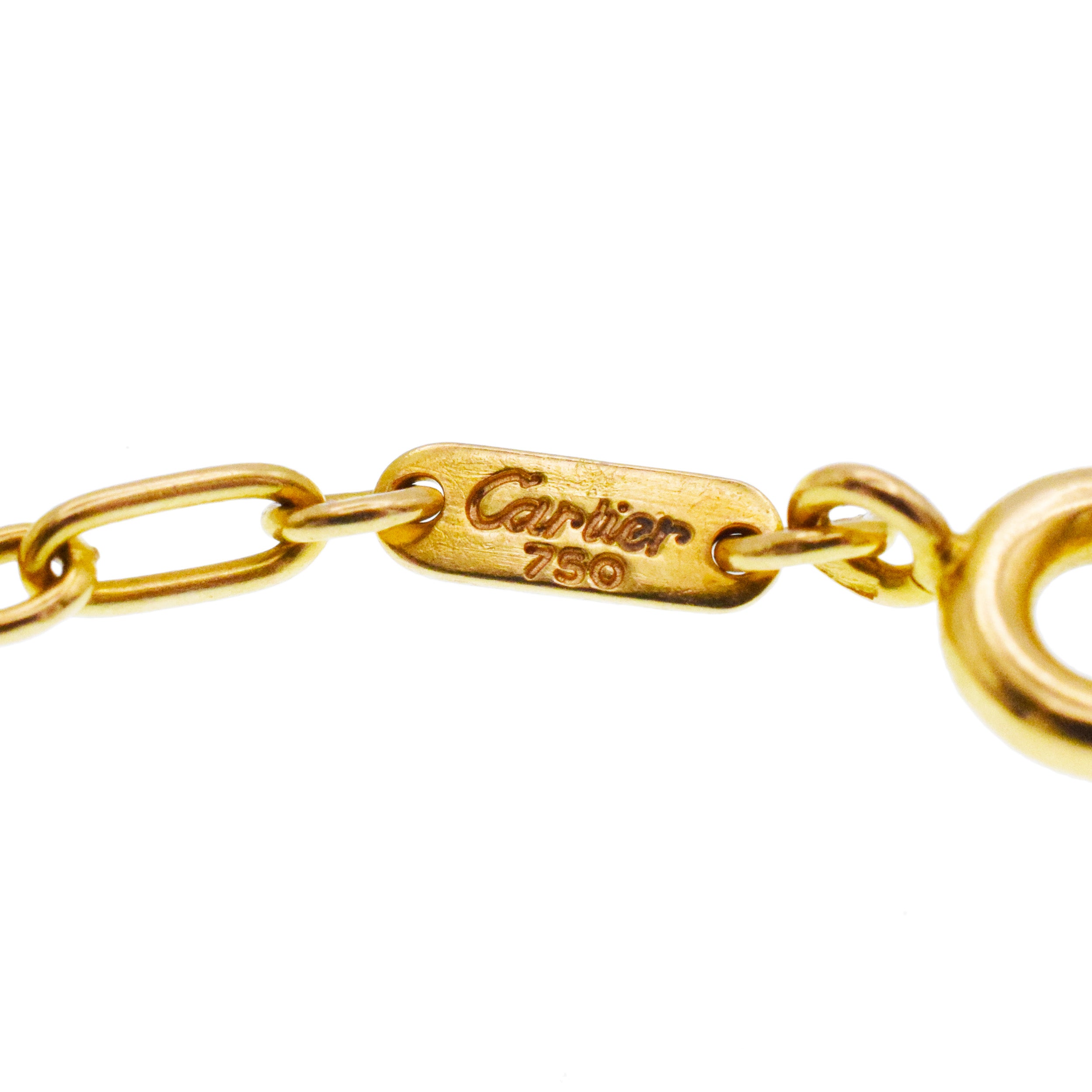 Cartier Vintage Amethyst Door Knocker Pendant/Necklace In 18k Yellow Gold
