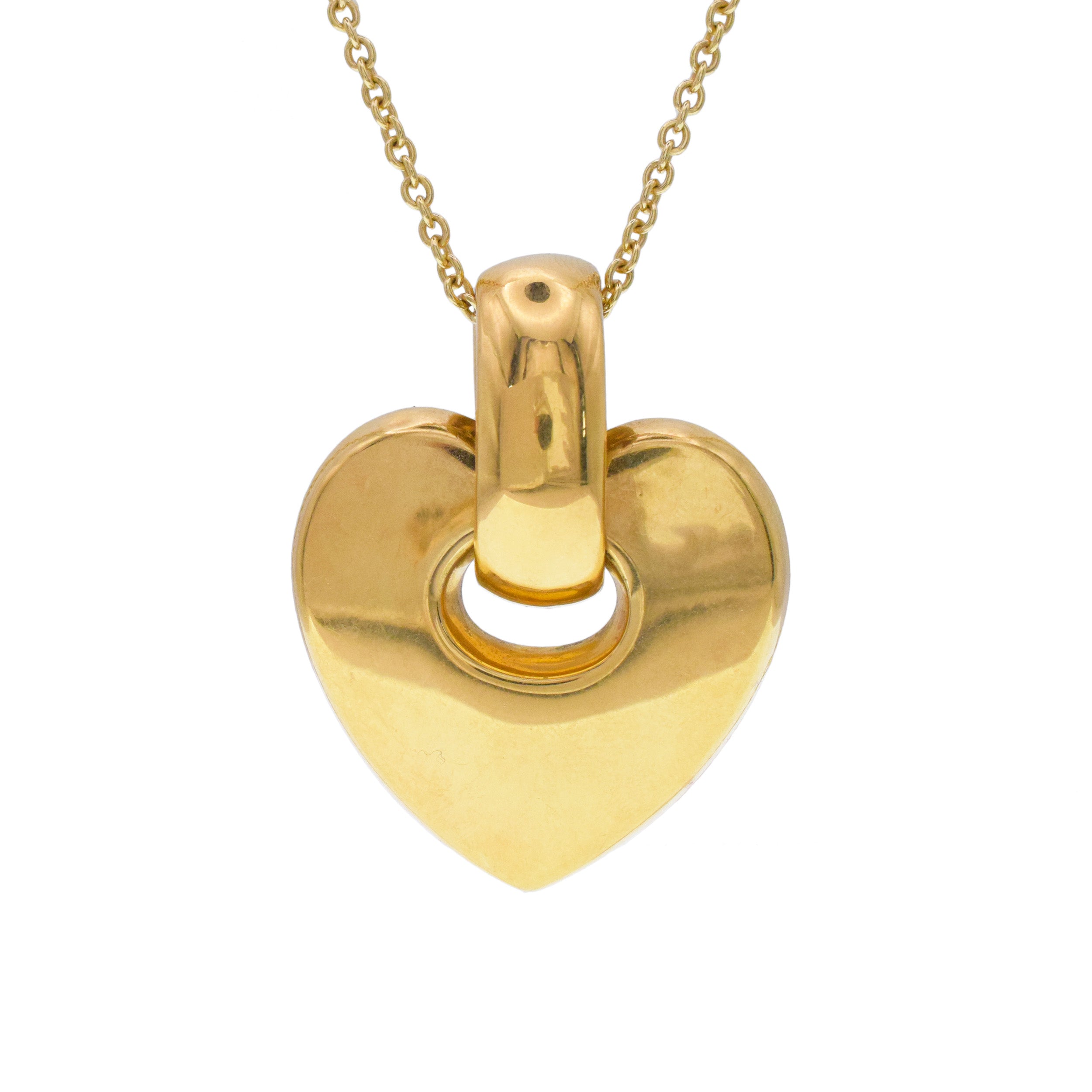 Colorful Gemstone And 18k Yellow Gold Heart Pendant With Diamond Accents.