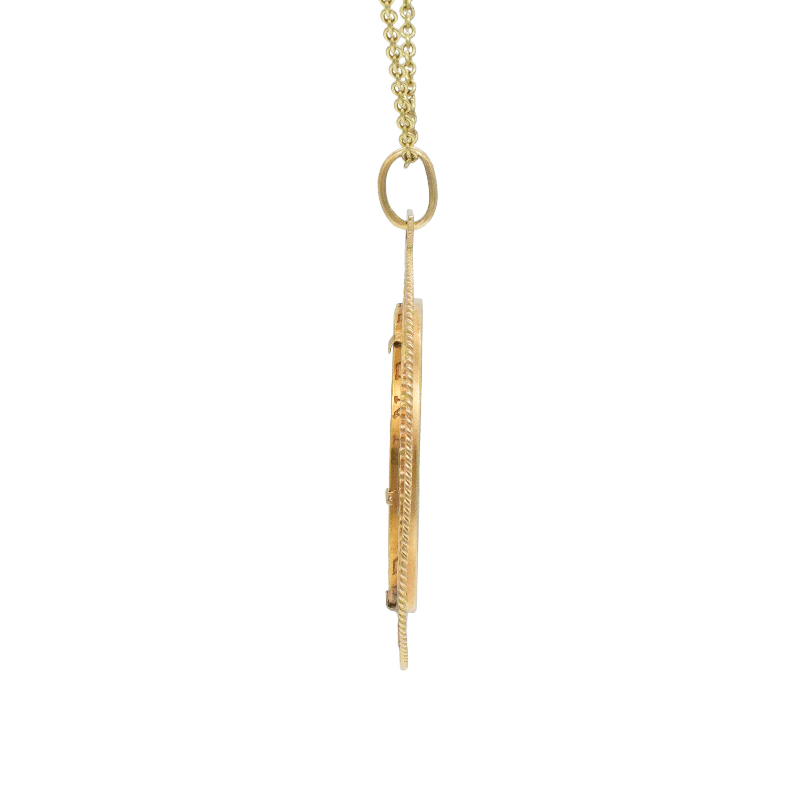 1947 Mexican 50 Pesos Gold Coin Pendant