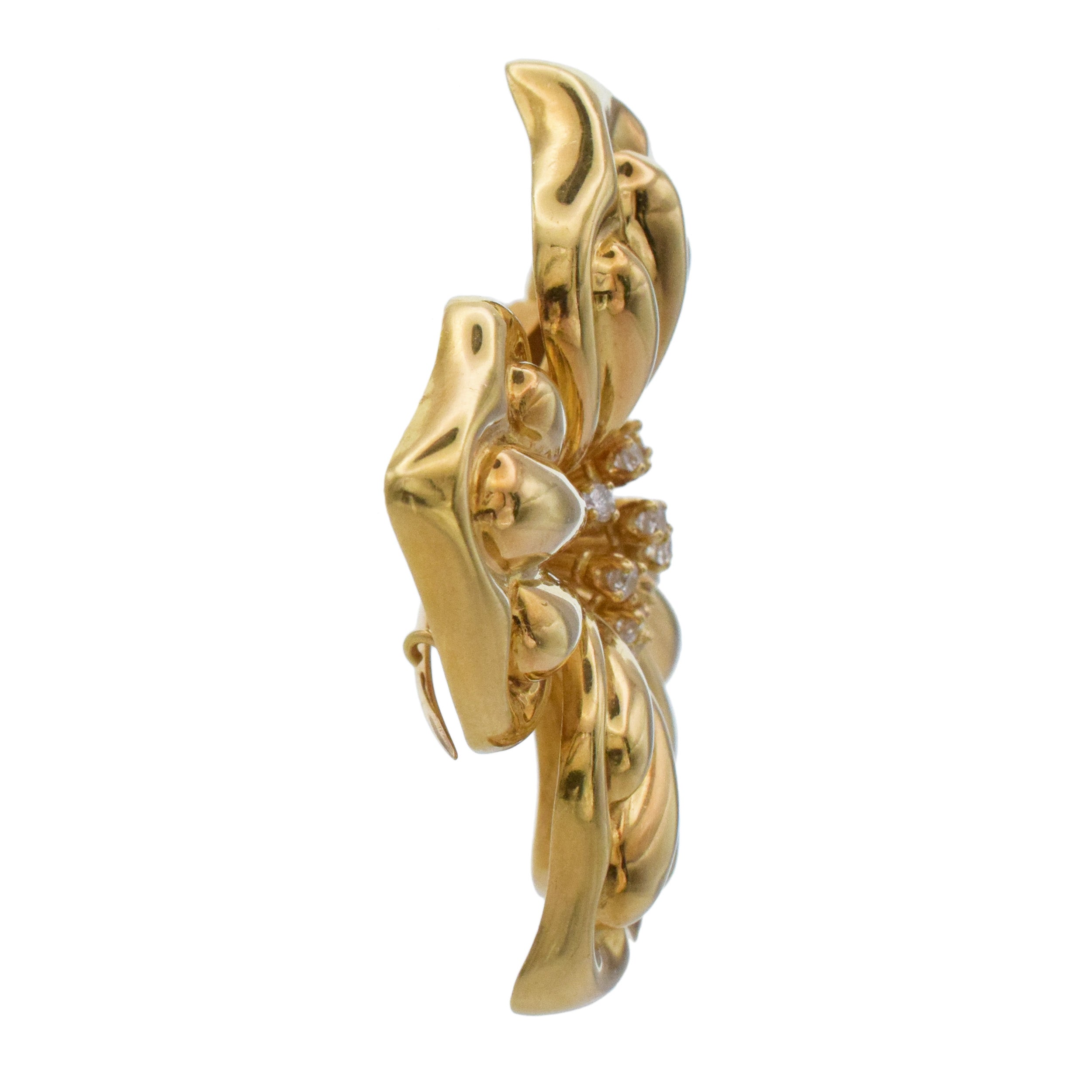 Petros & Takis 18K Yellow Gold & Diamond Flower Brooch