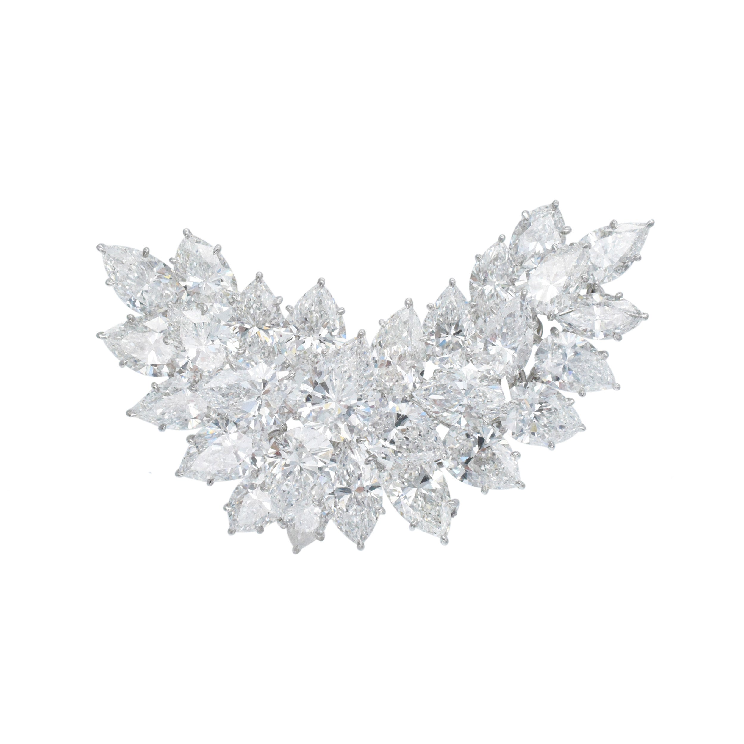 Harry Winston GIA Certified Diamond Brooch In Platinum