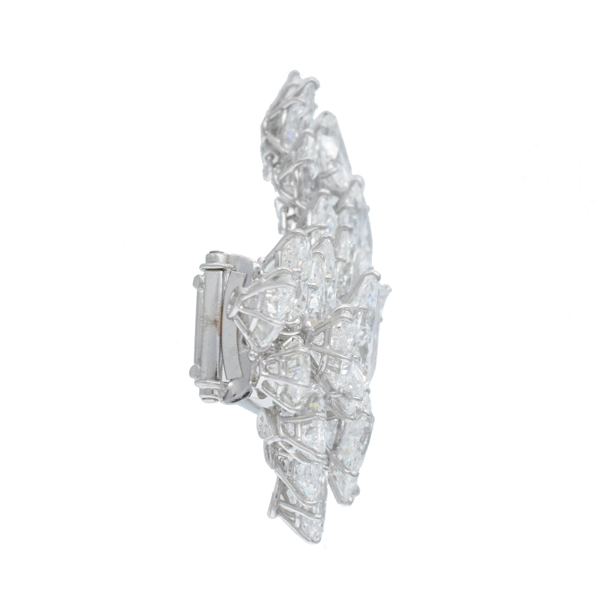 Harry Winston GIA Certified Diamond Brooch In Platinum