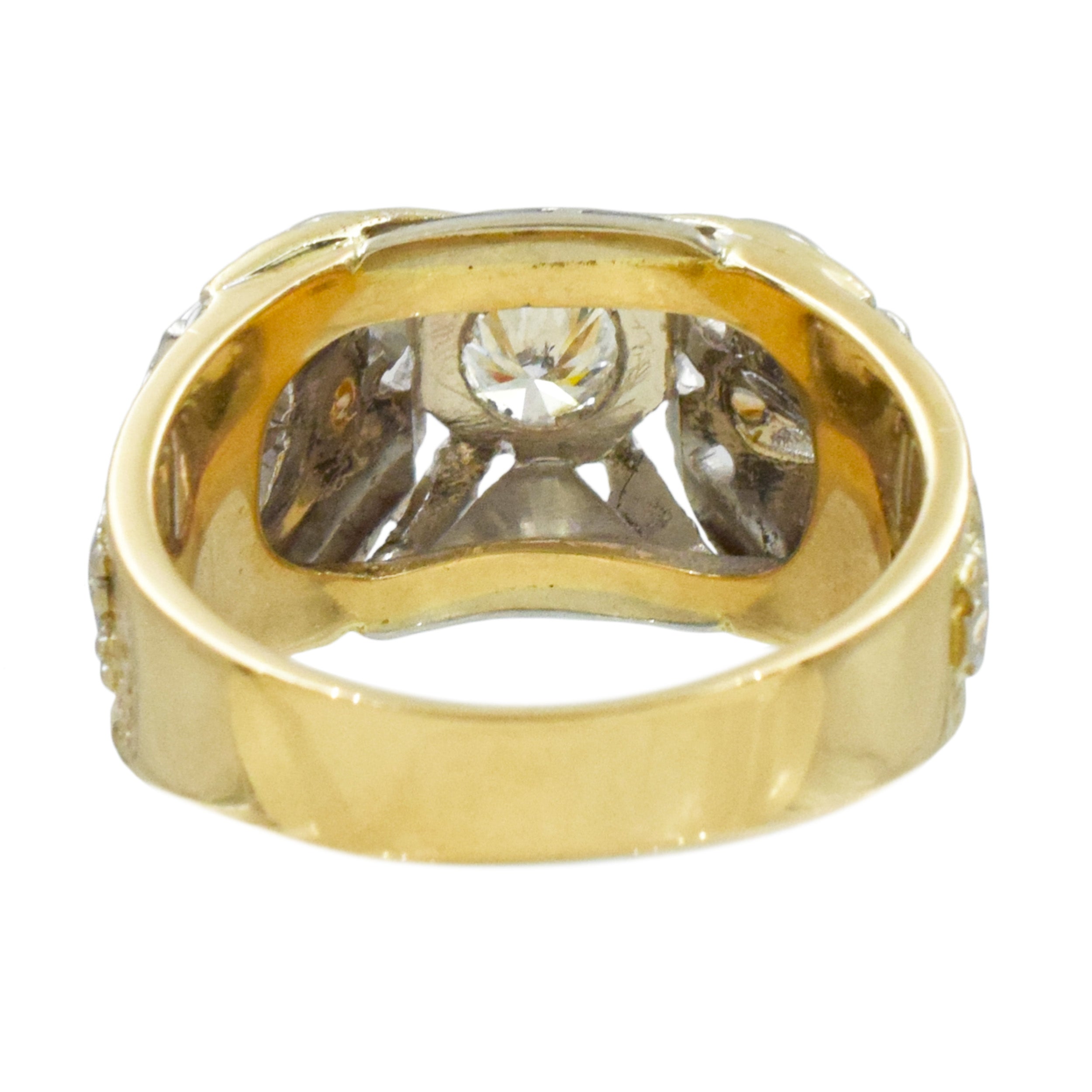 32nd Degree Scottish Rite Masonic Diamond Ring In 14k Two-Tone Gold