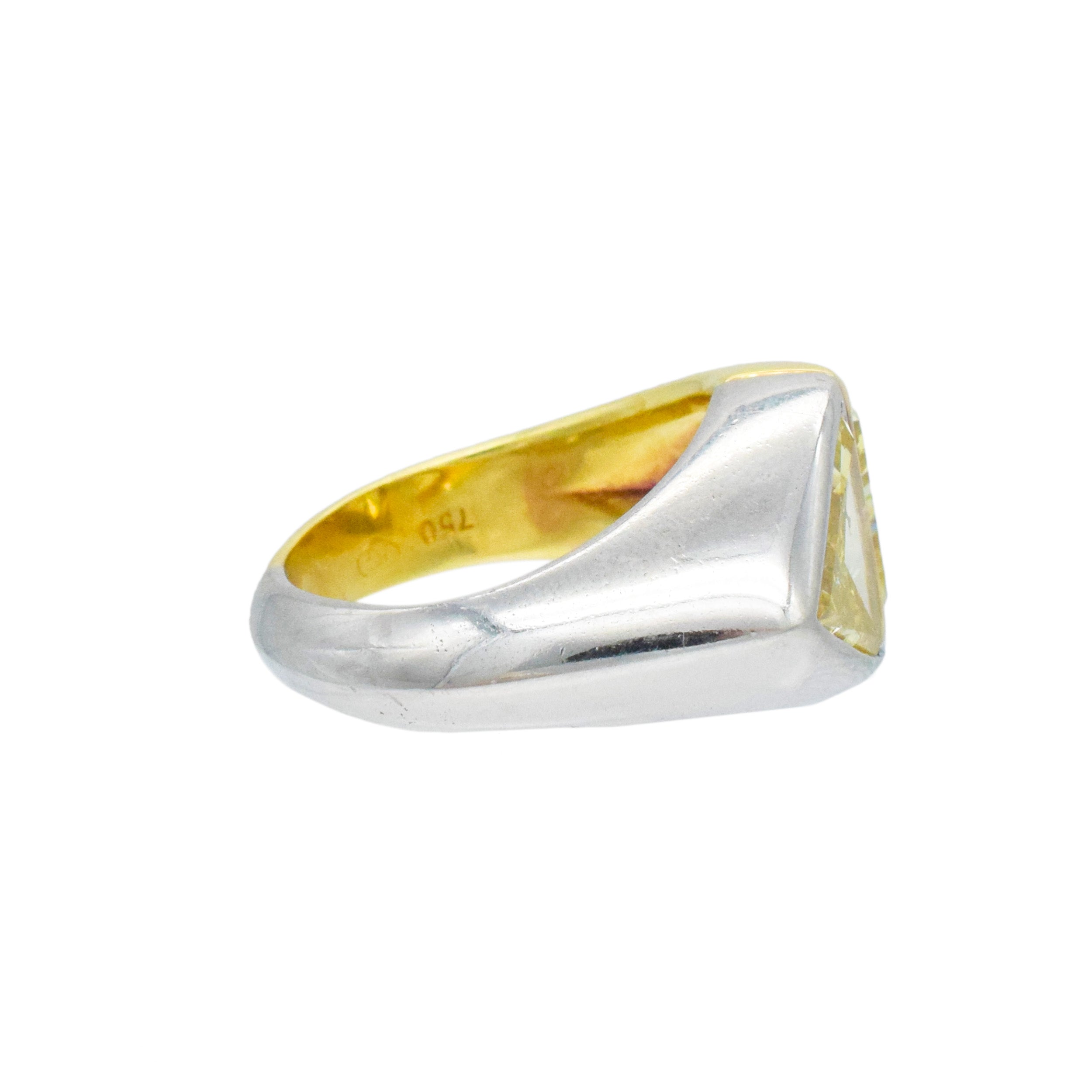 Bulgari Yellow Diamond ' Toi Et Moi' Ring In 18k Yellow Gold And Platinum
