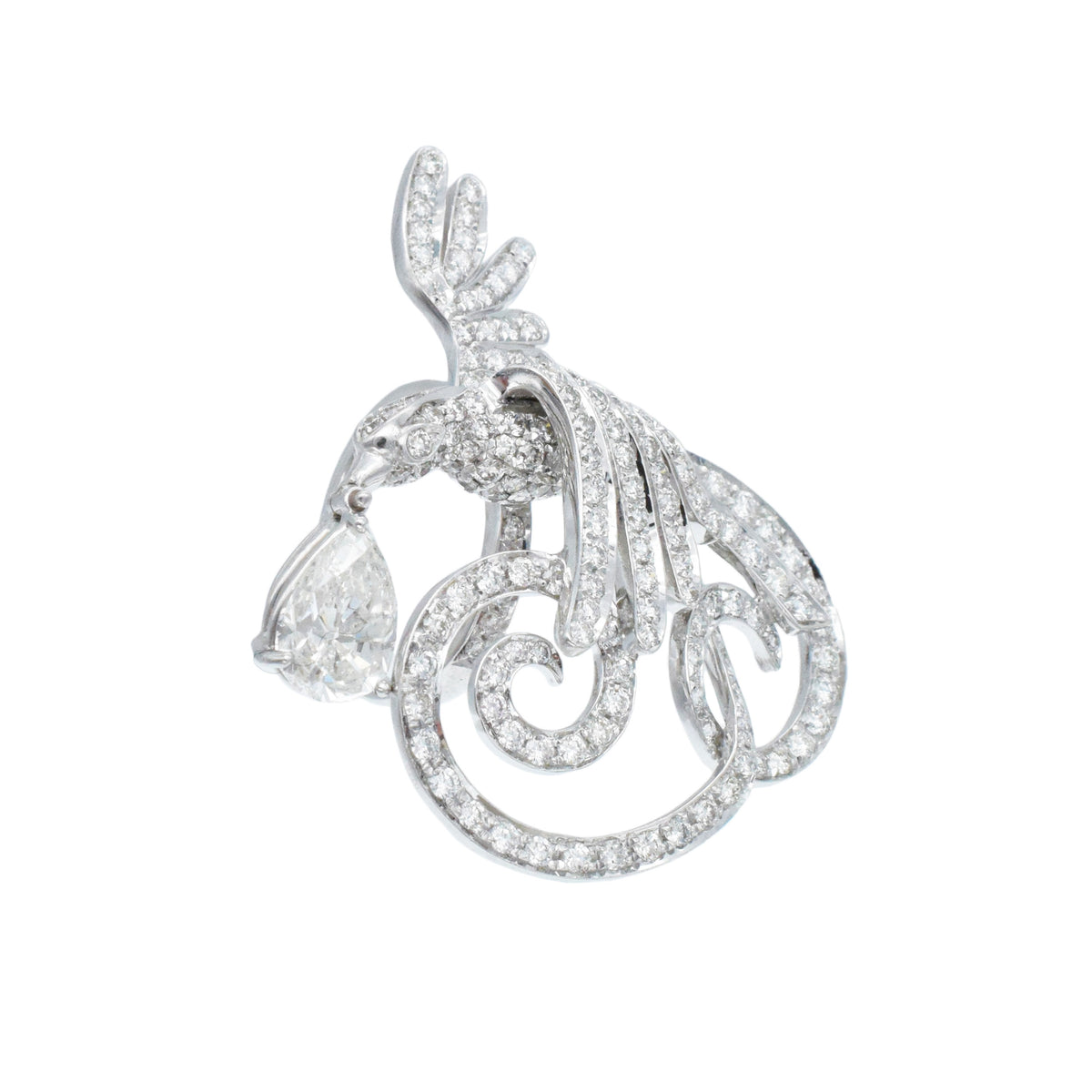 Van Cleef & Arpels 'Oiseaux de Paradis' Diamond Ring In 18k White Gold