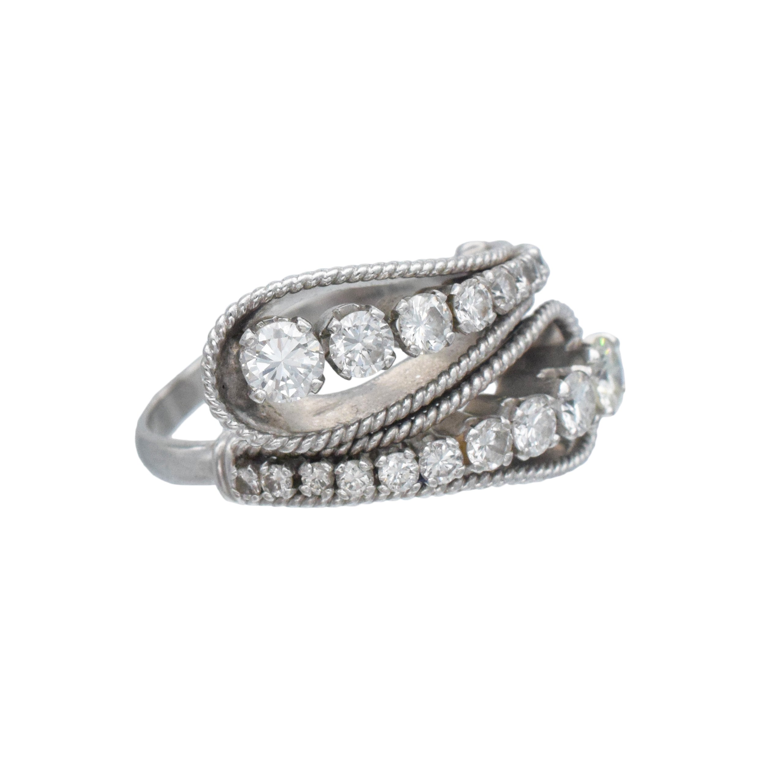 Yin Yang Diamond Ring In Platinum
