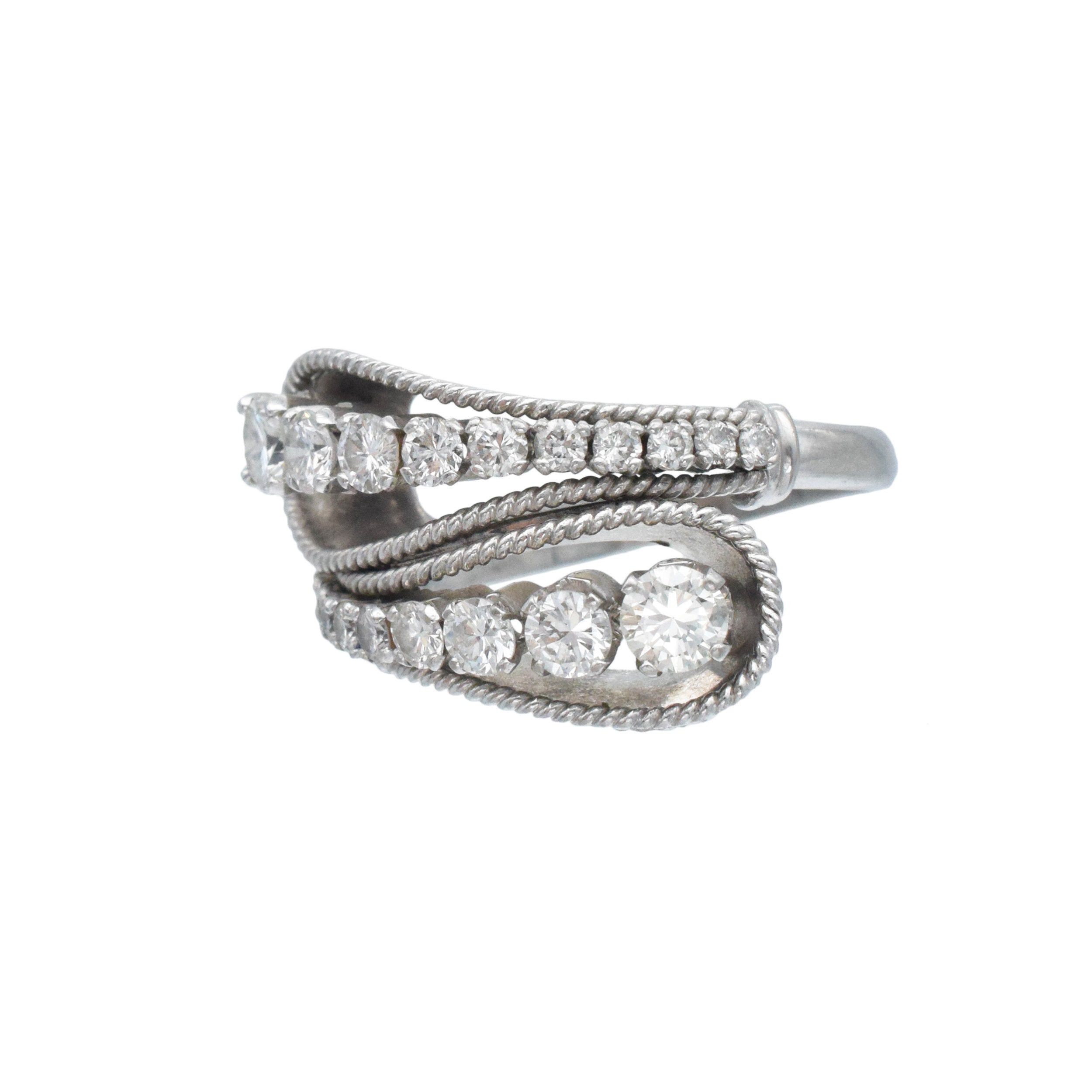 Yin Yang Diamond Ring In Platinum