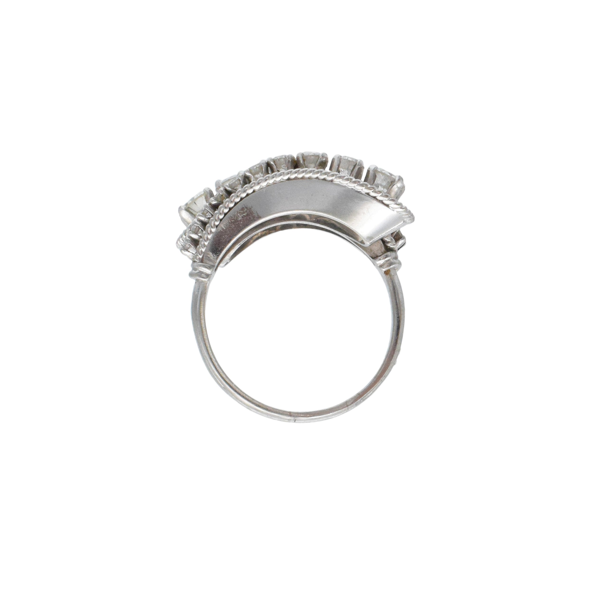 Yin Yang Diamond Ring In Platinum