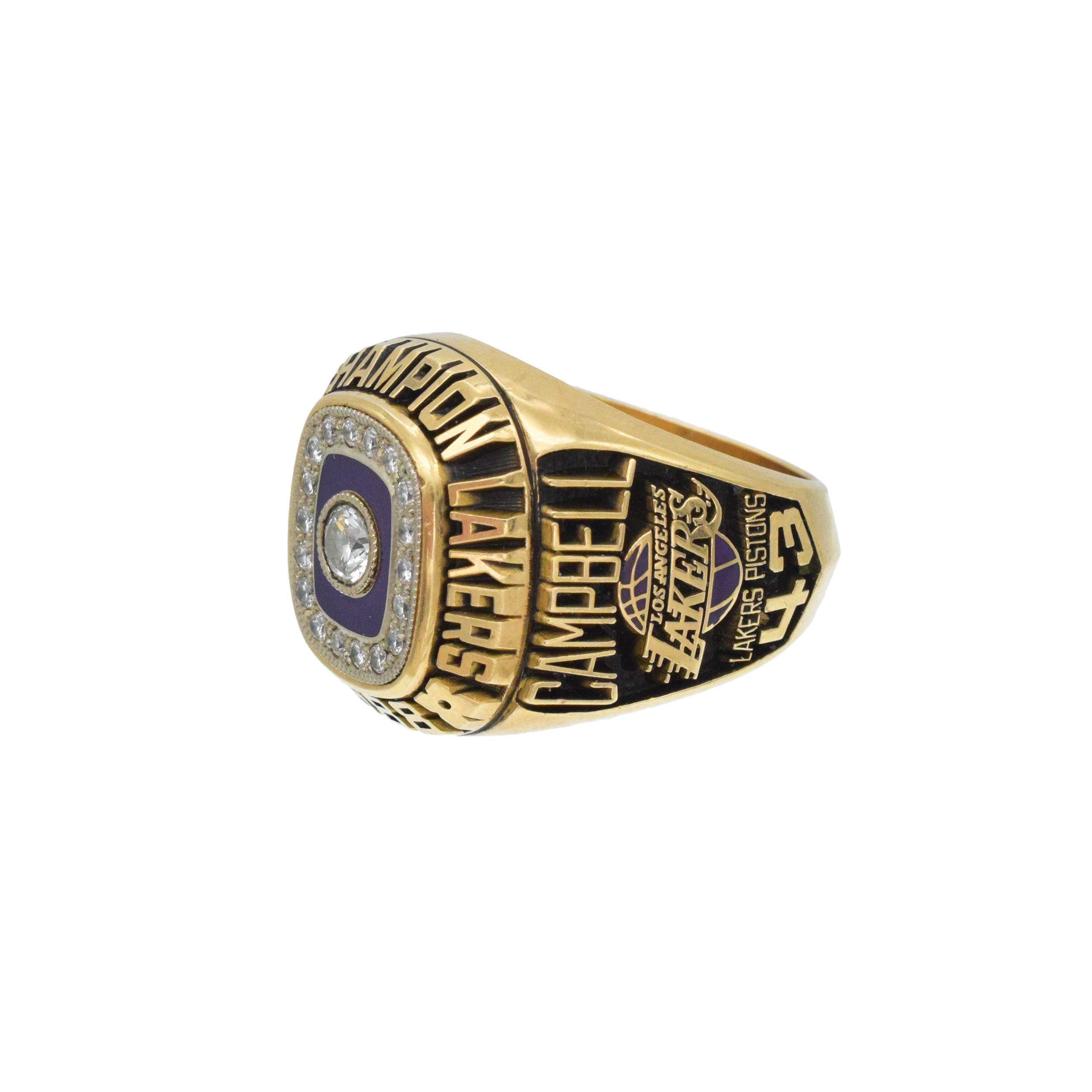 1988 Tony Campbel's Los Angeles Lakers NBA Championship Players Ring In 14k Gold