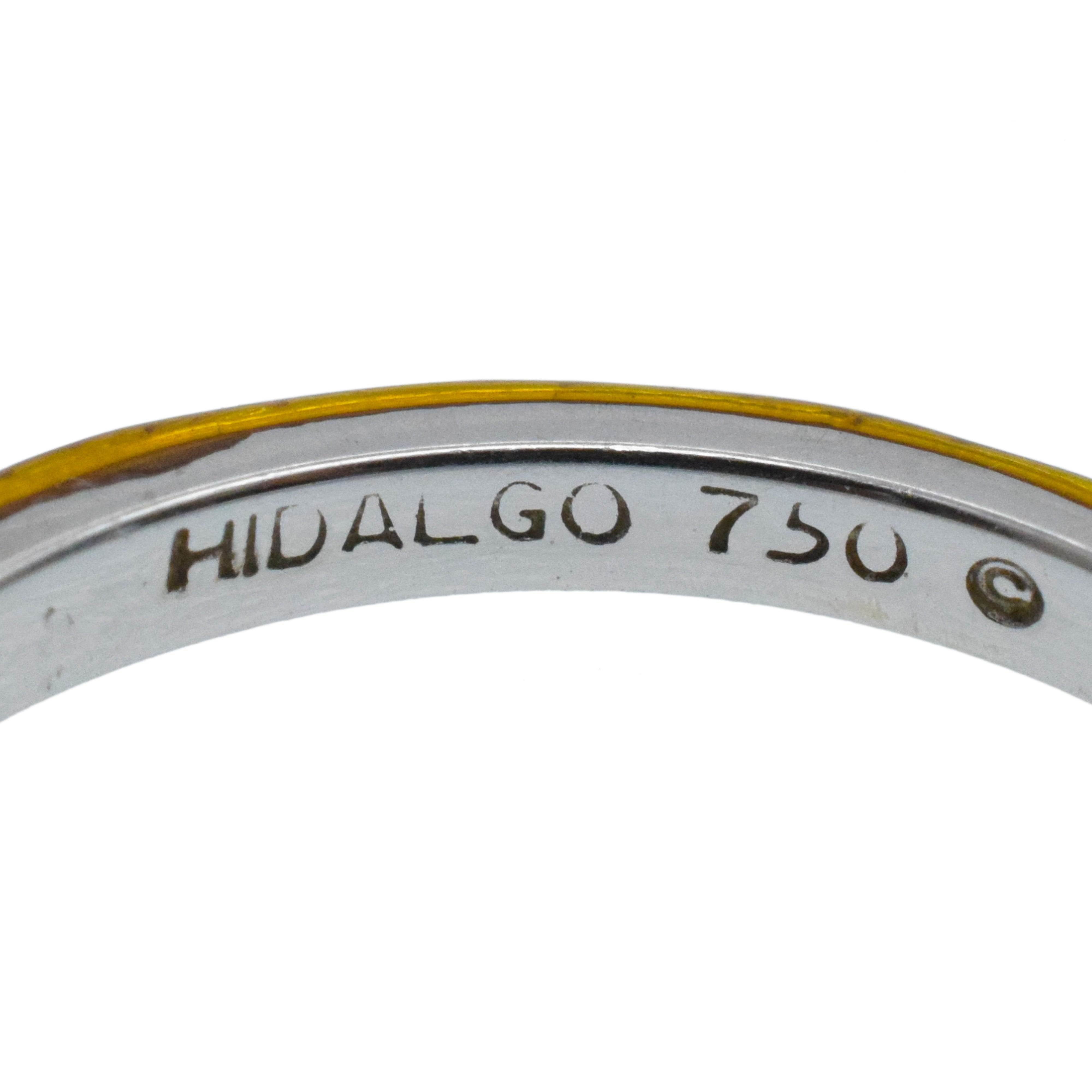 Hidalgo Yellow Enamel Band In 18k White Gold