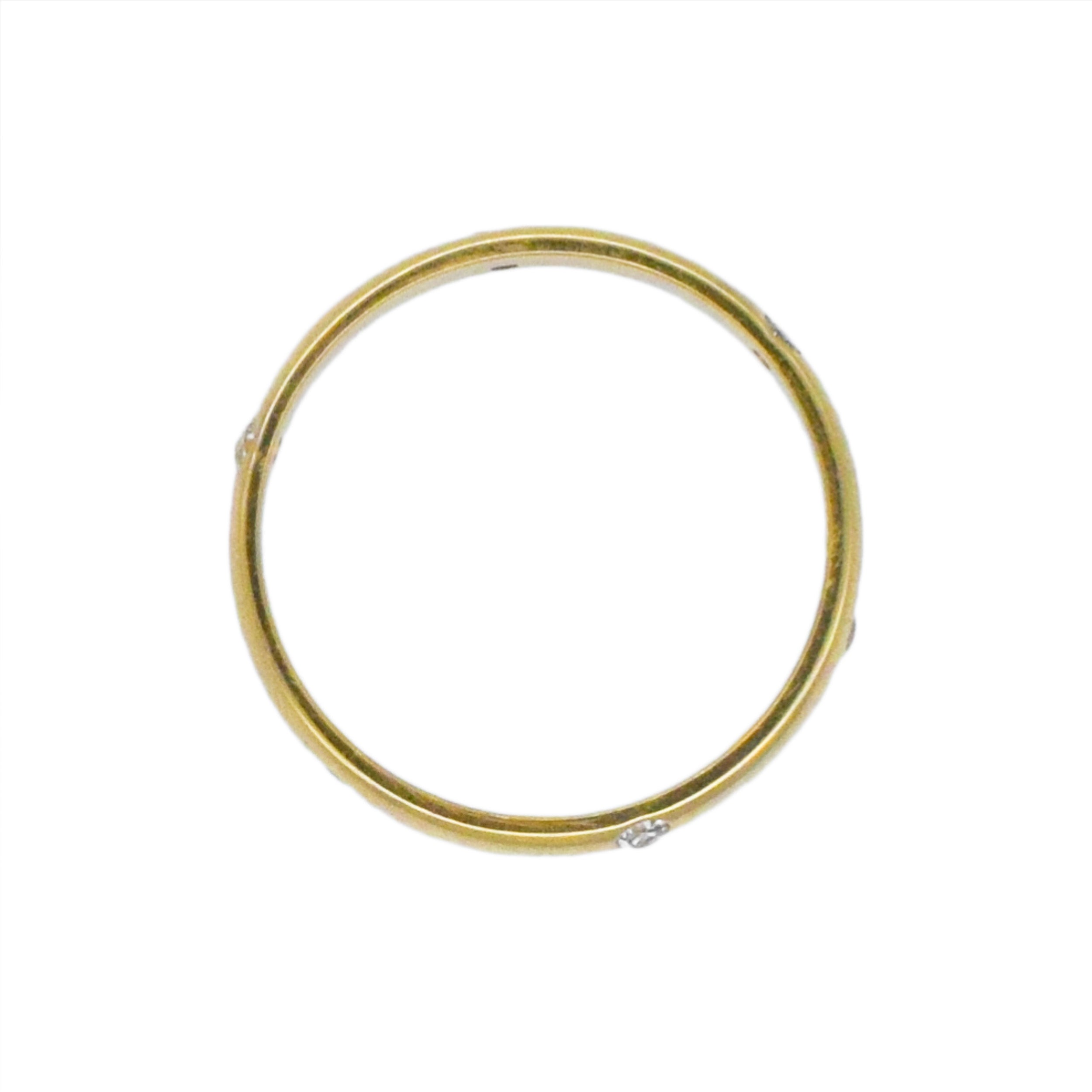 Diamond Etoile Wedding Band In 18k Yellow Gold
