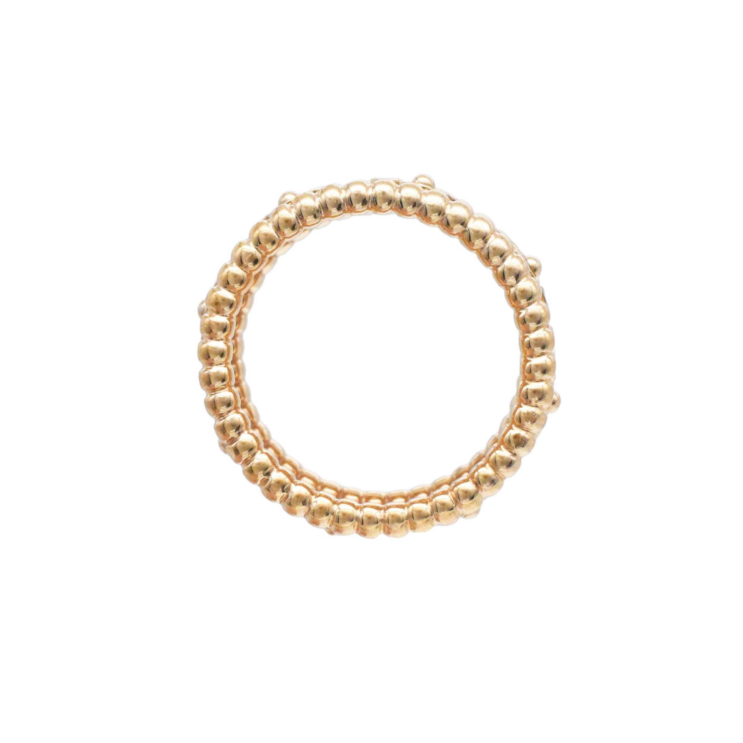Van Cleef & Arpels Diamond Clovers Ring In 18k Rose Gold