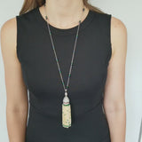Diamond, Pearl & Emerald Tassel Necklace