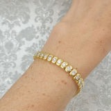 7ct Diamond Tennis Bracelet in 18k Yellow Gold