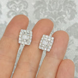 2.86ct Diamond Cluster Earrings