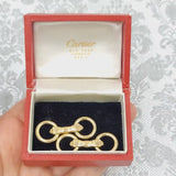 Cartier Stirrup Cufflinks in 18k Yellow Gold