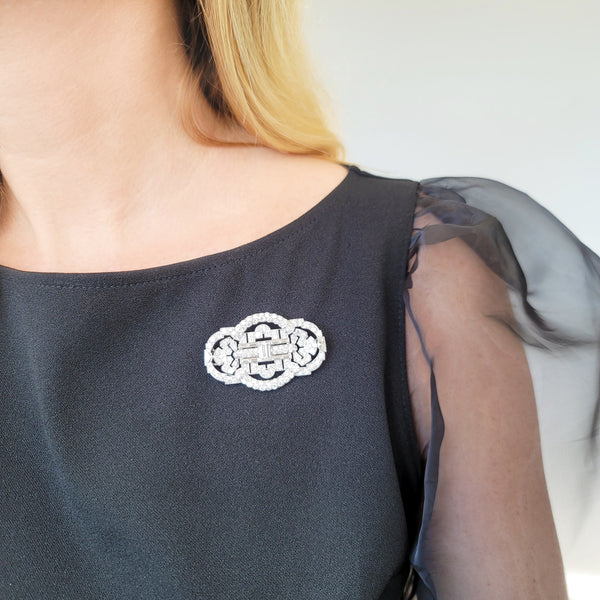 1930's Art Deco Diamond Brooch