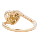 1990's Cartier Diamond Pave Heart Ring