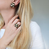 1990's Van Cleef & Aprels Diamond & Onyx Earrings