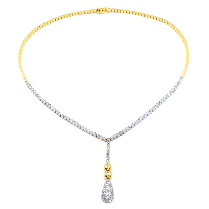 3.50ct Lariat Style Diamond Necklace