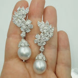 Cartier Diamond & South Sea Pearl Convertible Pendant Earrings