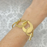 Youmna Oxbow Stirrup Design Link Bracelet in 18k Yellow Gold