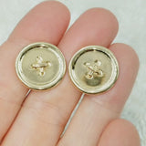 Tiffany & Co Button Cufflinks in 14k Yellow Gold