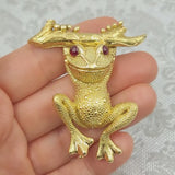 Whimsical Frog Brooch by Andrew Clunn
