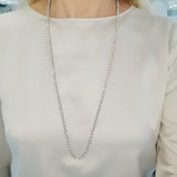 31.25" Long 43ct Diamond Opera Necklace in Platinum