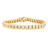 7ct Diamond Tennis Bracelet in 18k Yellow Gold