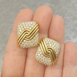 3.50ct Diamond Earrings in 18k Yellow Gold