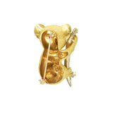 Koala Bear Brooch & Lapel Pin in 18k Two-Tone Gold