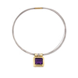 Amethyst & Diamond Necklace